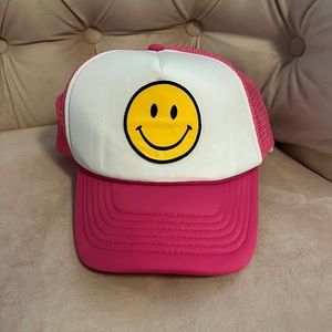 Smiley face trucker hat